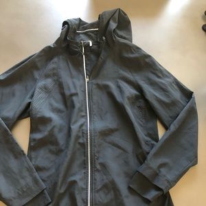 hooded windbreaker jacket